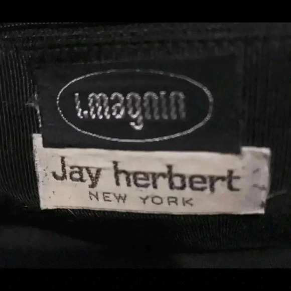 Jay Herbert New York I. Magnin black leather handbag‎​​ vintage - Picture 9 of 15